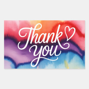 Thank You Rectangular Sticker