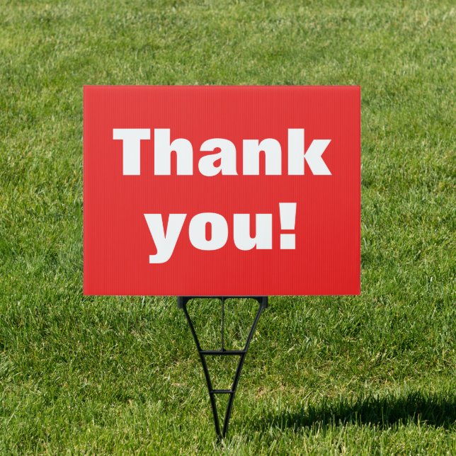 Thank You! Red Lawn Sign (Insitu)