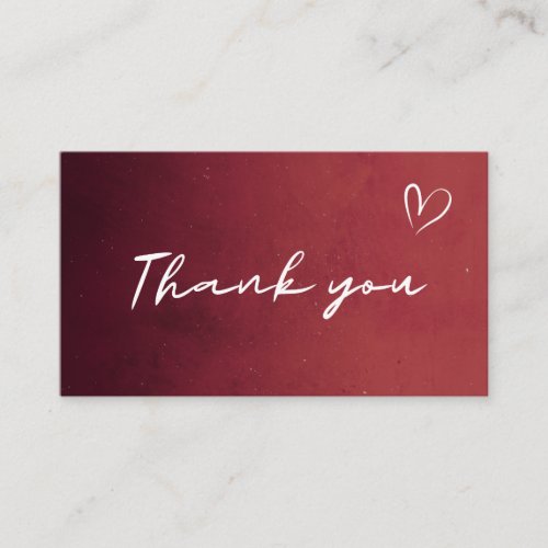 Thank You Red Night Sky Cosmic Galaxy Stars Dotted Business Card