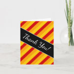 [ Thumbnail: "Thank You!" + Red, Orange, Yellow Stripes Pattern Card ]