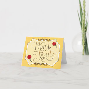 THANK YOU Red Rose Be our Guest Set Folding Card