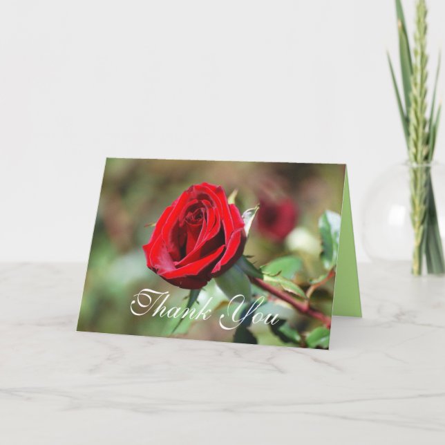 Thank You Red Rose Card (Front)