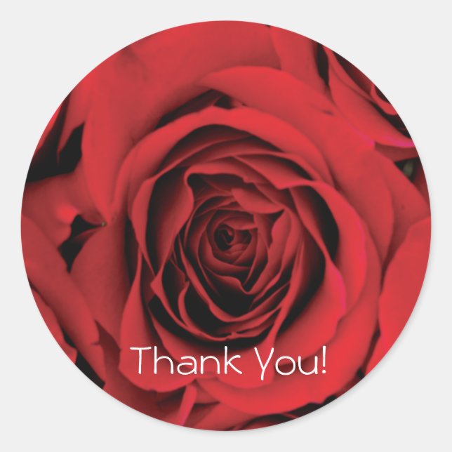 Thank You Red Rose Sticker (Front)