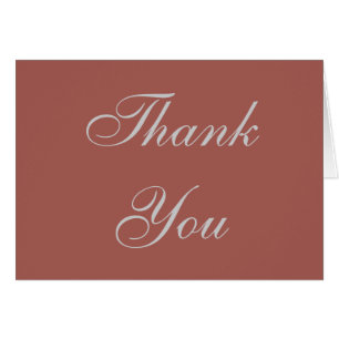 Thank You Redwood Gray Color Greeting Card