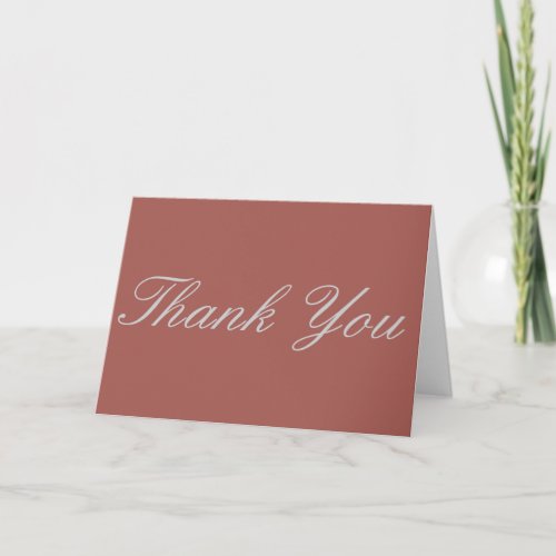 Thank You Redwood Gray Color Greeting Card