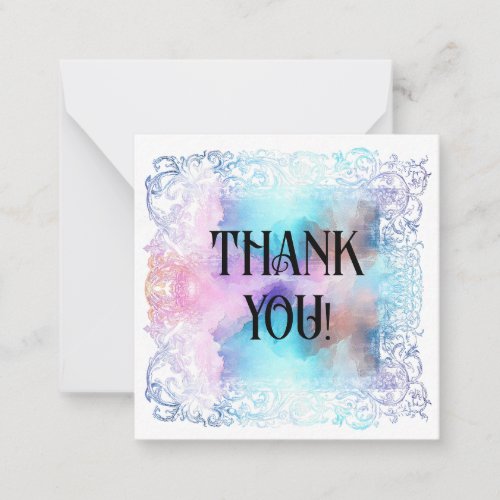   THANK YOU  Relationship AP62 Flat Note Card