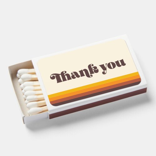 Thank you Retro 60s vintage colors Matchboxes