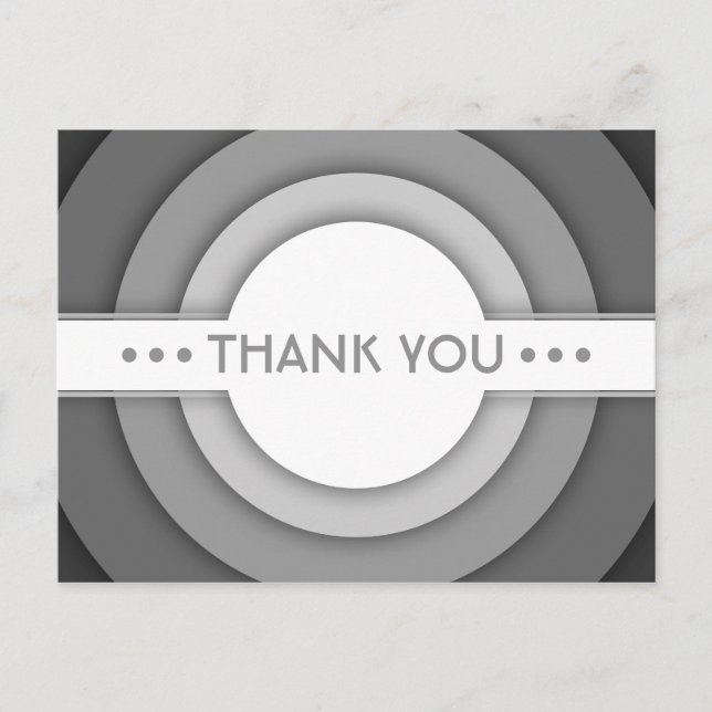 THANK YOU (retro) Postcard (Front)