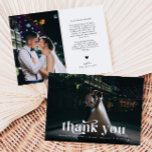 Thank You Retro Text Wedding<br><div class="desc">Simple and clean wedding thank you card featuring a text that says "thank you" in a swirly retro font.</div>