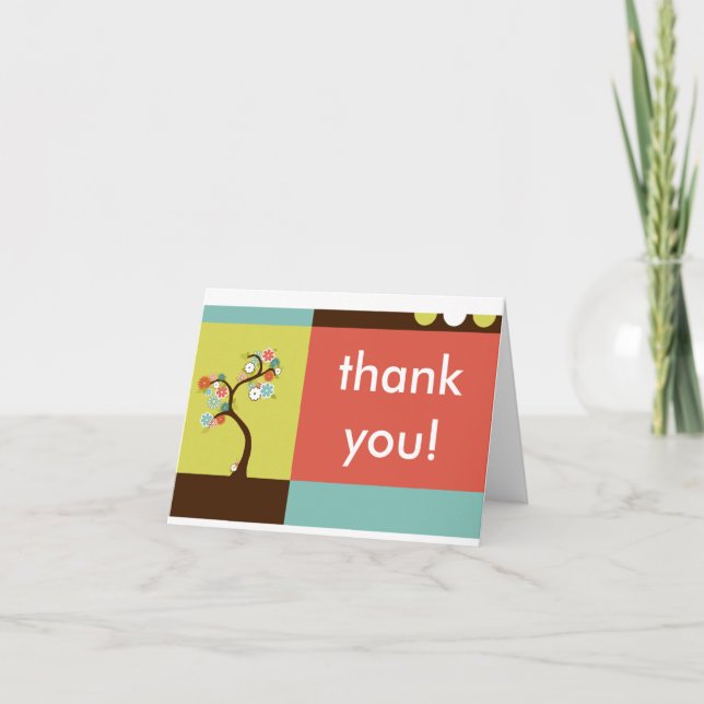thank you : retro tree (Front)