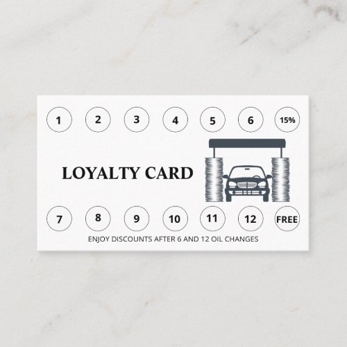  Thank You Rewards QR Car Wash LOGO Simple Loyalty Card