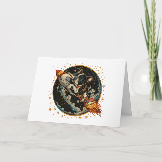 Thank You Rocket Ship French Bulldog Astronaut (Front)