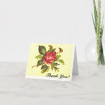 [ Thumbnail: "Thank You!", Rose Flower, Vintage Look Card ]
