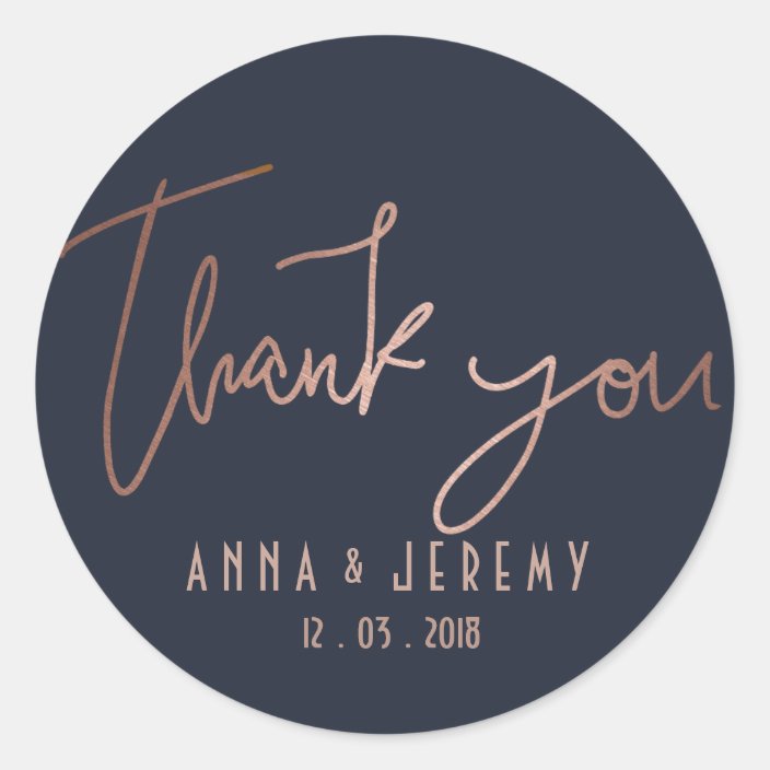 Rose Gold And Navy Blue Wedding Sticker - Diy Wedding Stickers Rose Gold And Navy Blue Wedding Sticker - Diy Wedding Stickers