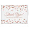 "Thank you" Rose Gold Faux Glitter Confetti White