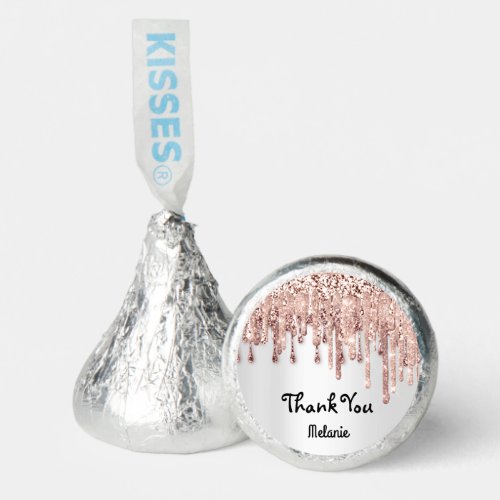 Thank You Rose Spark Drip Sweet 16th Bridal Shower Hersheys Kisses