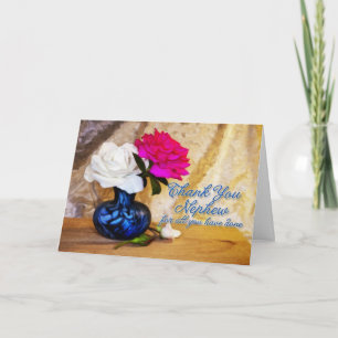 Thank you roses for a nephew card