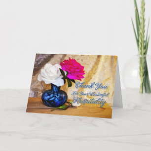 Thank you roses for hospitality card