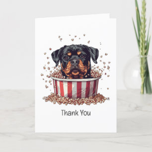 Thank You Rottweiler Dog Movie Popcorn Bucket