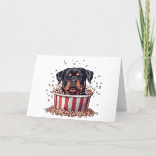 Thank You Rottweiler Dog Movie Popcorn Bucket Card