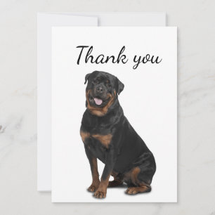 Thank You Rotweiller Dog Pet Animal Card