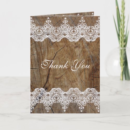 Thank You Royal Rustic White Lace