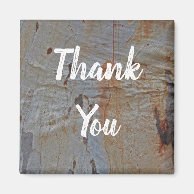 Thank You Rustic Appreciation Tree Trunk Photo Magnet (Front)
