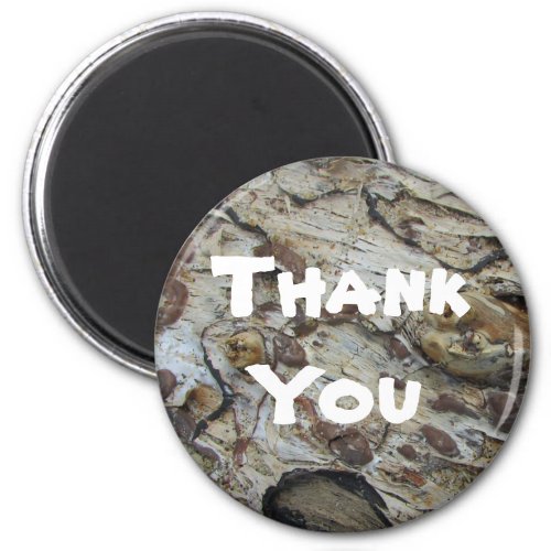 Thank You Rustic Driftwood Pattern Appreciation Magnet