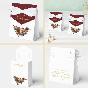 Thank you Rustic Floral Favor Boxes