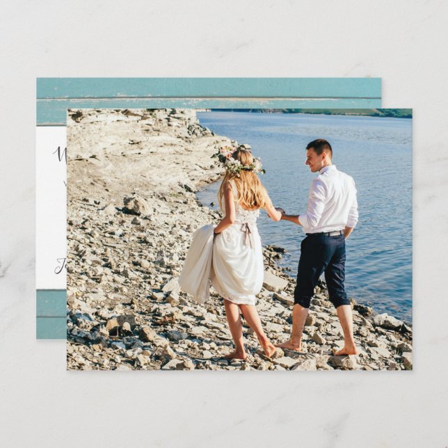 Thank You Rustic Turquoise Feathers Boho Arrow Postcard (Front/Back)