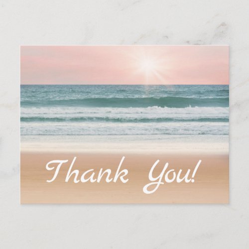 Thank You Sand Sky and Sea Postcard