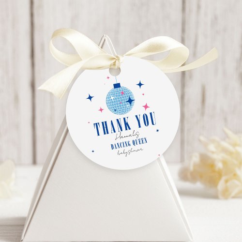 Thank you Santorini Musical disco baby shower Favor Tags