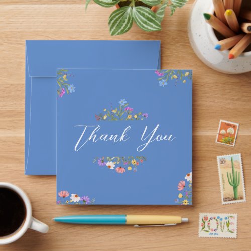 Thank You Save The Data Floral Romantic Envelope