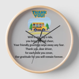 Thank You, School Bus Driver. Clock