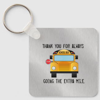 Thank You, School Bus Driver Keychain