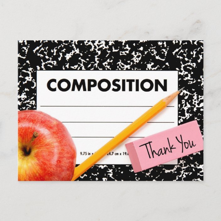 Thank You School Theme Postcard | Zazzle.com