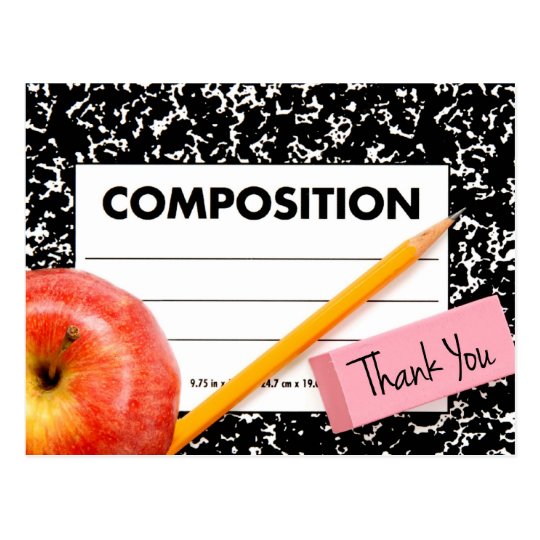 Thank You School Theme Postcard