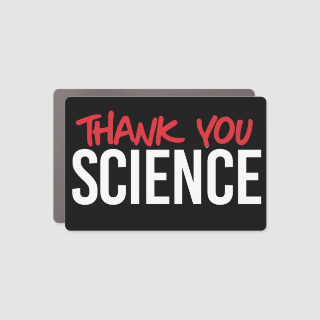 Thank you science car magnet (Front)