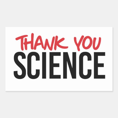 Thank you science rectangular sticker