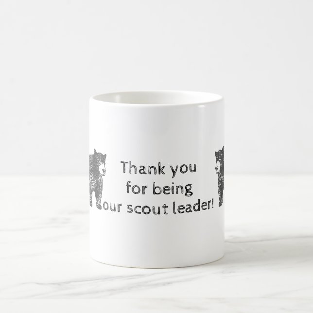Thank You Scout Leader American Black Bear Coffee Mug (Center)