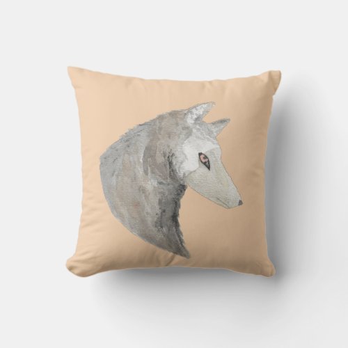 Thank You Scout Leader Appreciation Grey Wolf Throw Pillow