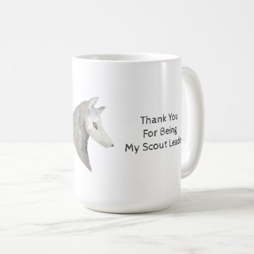 Thank You Scout Leader Gray Wolf Coffee Mug