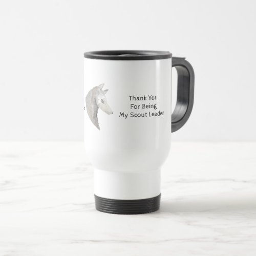 Thank You Scout Leader Grey Wolf Appreciation Travel Mug