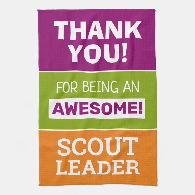 Thank You Scout Leader Kitchen Towel (Vertical)