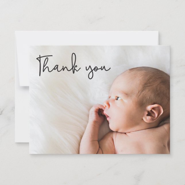 Thank You Script and Baby Birth Announcement (Front)