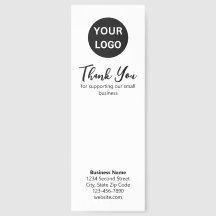 Thank You Script Black and White Business Logo