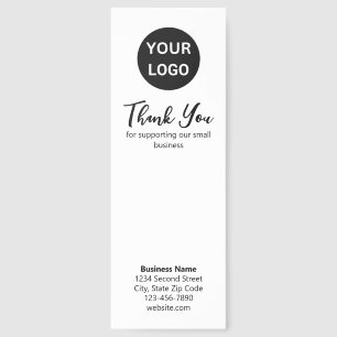 Thank You Script Black and White Business Logo Bookmarks