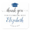 Thank You Script Blue Grad Graduation Party Favor