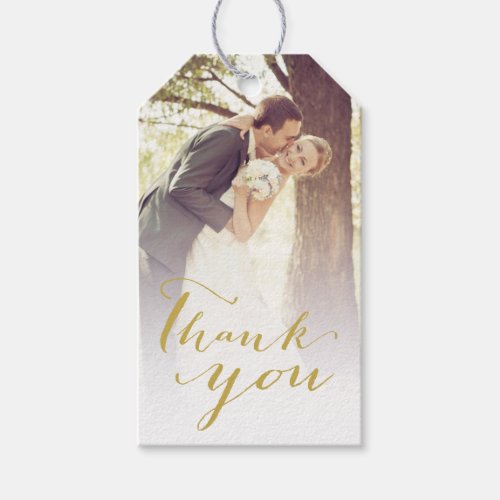 Thank You Script Calligraphy Wedding Gift Tags