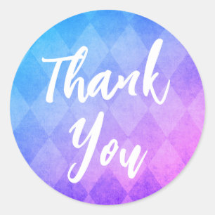 Thank You Script Colorful Stickers
